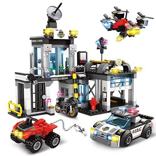 ブロック クリスマスCity Police Station Building Blocks Sets, City