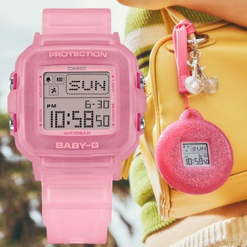 CASIO卡西歐 BABY-G+PLUS 錶殼吊飾 時尚腕錶 BGD-10KG-4