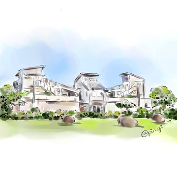 商用客製畫開店人像畫頭貼建築畫開店手繪風小吃插畫/似顏繪插畫