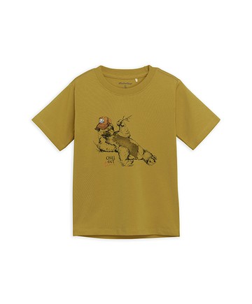 有機棉短袖上衣(芥末黃)104cm