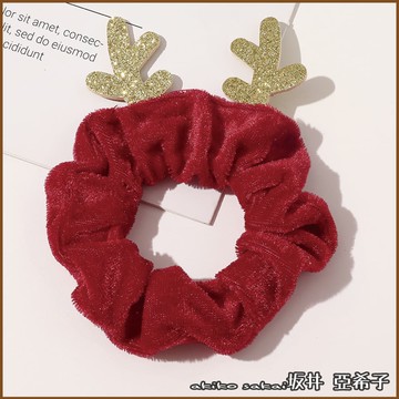 『坂井．亞希子』耶誕限定可愛麋鹿造型絨布髮圈