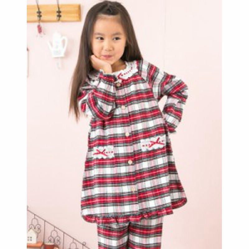 メール便可 パジャマ 女の子 長袖 春 秋 冬 綿100 ネル地ターターンチェック 130cm 140cm 150cm 通販 Lineポイント最大1 0 Get Lineショッピング