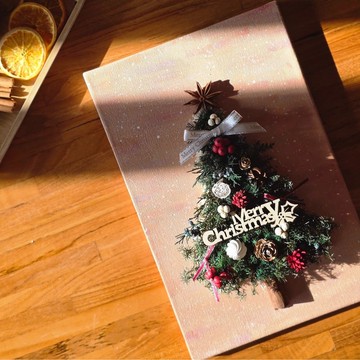 半立體雪松聖誕樹無框畫 可擴香 永生花畫框 聖誕禮物 聖誕佈置