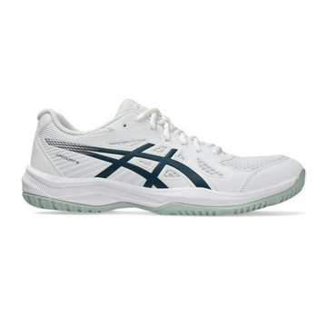 Asics Upcourt 6 [1071A104-104] 男 排球鞋 羽球鞋 室內運動鞋 穩定 包覆 回彈 白 黑