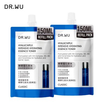 DR.WU 玻尿酸保濕精華化妝水補充包150ML(2入組)