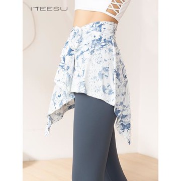 美愫瑜伽遮臀裙遮屁簾防尷尬跑步短裙外搭防走光半身裙一片裙外罩