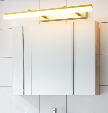 100cm 燈 燈具 壁燈 北歐燈 led鏡前燈 浴室燈衛生間簡約可伸縮金色免打孔鏡櫃專用輕奢鏡子燈