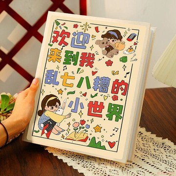 甄選好物🌈3寸4寸塑封拍立得相冊本名片銀行卡收納收藏冊明星照片紀念冊豎款