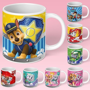 兒童玩具 兒童禮物汪汪隊水杯陶瓷兒童喝水杯子牛杯禮物杯PAW Patrol周邊馬克杯