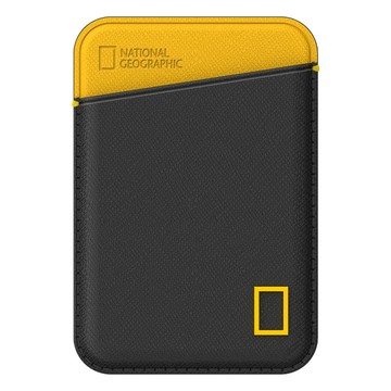 NATIONAL GEOGRAPHIC 國家地理 磁吸卡夾  黑黃色  95 x 65 x 7.5mm