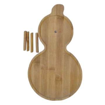 招財貓玄關擺飾 葫蘆盤杯架 木質收納  39 x 26 x 直徑 22cm  原木色