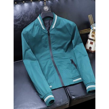 潮牌時尚棒球領純色百搭休閑夾克