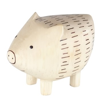 T-Lab. 手工木偶 十二生肖 豬 可愛動物造型 居家裝飾品  2 x 3cm