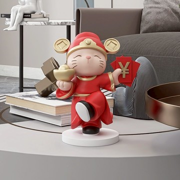 🔜 快速出貨 🔜『LINE禮物獨家』【招財貓的家】11寸抬腳拿元寶潮流招財貓 生日禮物 開業禮物 開運 招財 喬遷禮物 交換禮物＃CAT05503