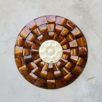 歐式復古圓盤壁飾 玄關壁飾沙發背景墻 家居裝飾品 別墅會所墻飾1入