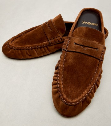Saint Laurent Le Loafer suede mules