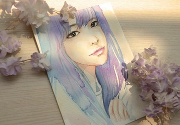 虎斑羊-雙人/明信片尺寸/手繪人像客製畫/水彩/原創設計/友情紀念