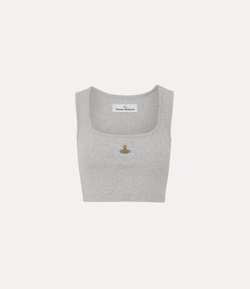 Vivienne Westwood Cropped Rib Vest Rib Jersey Grey L Women