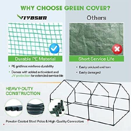 VIVOSUN Portable Mini Green House 94.5x36x36-Inch Tunnels, PE Cover with Roll-up Zipper Door, for Indoor Outdoor or Garden Plant Growing