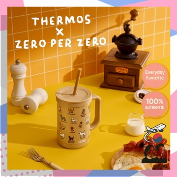 THERMOS x Zero Per Zero / 聯名款 兩用吸管保溫杯 600ml / 狗狗字典款