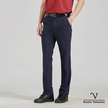 Emilio Valentino 范倫鐵諾 男裝冰絲涼感彈力機能休閒褲_藍(70-4A8701)