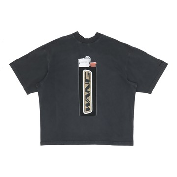 alexanderwang 加大平紋針織布短袖打火機圖案T卹