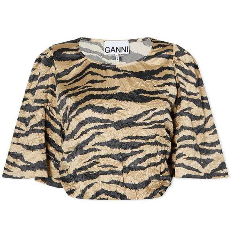 ガニー レディース トップス シャツ ブラウス GANNI Crinkled Satin ...