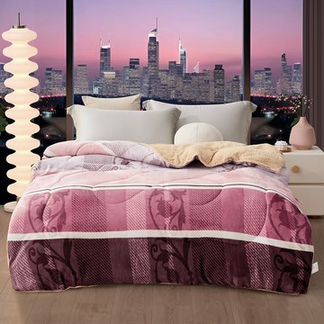 J-bedtime 床寢時光 抗寒保暖羊羔絨法蘭絨加厚暖暖被/冬被 U5044M  200 x 150cm  典雅紫