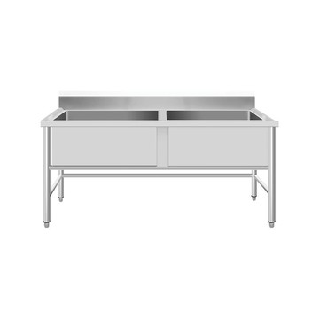 加厚304商用不銹鋼水槽單雙三槽水池洗菜盆洗碗池食堂廚房專用[DD160109]