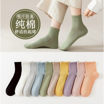 Material瑪特麗歐 繽紛素面中筒襪 K3051