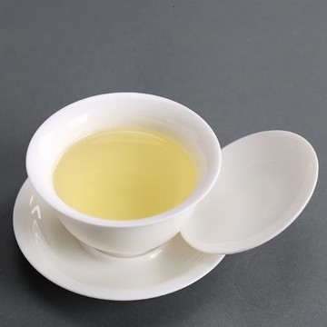 羊脂玉三才蓋碗手工薄胎玉瓷大小蓋碗功夫茶具白瓷家用單個泡茶碗