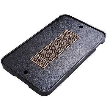 【PUSH!】喝茶品茗茶具類烏金石簡約茶盤茶船儲水排水瀝水泡茶托盤T03