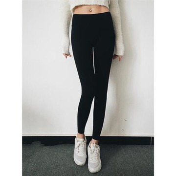 ins彈力鯊魚皮打底九分褲緊身芭比褲收腹提臀健身瑜伽褲外穿顯瘦