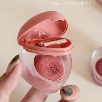 ⭐臺灣出貨⭐韓系ins風脣泥~愛心脣泥啞光脣釉裸色顯白百搭口紅脣頰兩用腮紅女