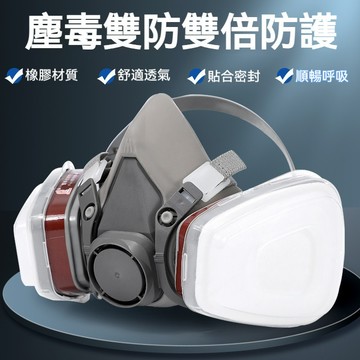🔥台灣現貨🔥塵毒兩防面具 防毒防塵面罩 6200防毒面具 工業金屬面罩 噴漆口罩 防毒口罩 濾毒面具
