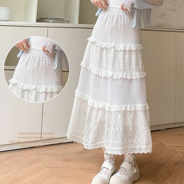 【巴黎精品】現貨+預購 高腰顯瘦半身裙A字裙中長裙蛋糕裙子大碼洋裝休閒女裝-蛋糕中長女裙子4色a1ka15