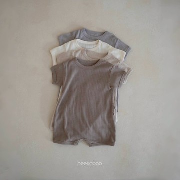 peekaboo 織紋網眼寶寶連身衣｜嬰兒包屁衣 寶寶衣服 韓國童裝 女童連身衣 男童 嬰兒衣服 兒童衣服