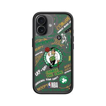 iPhone 17 Mod NX -邊框背蓋組合 (相機按鈕) 黑 - NBA - 塗鴉系列-波士頓塞爾提克 Boston Celtics - Graffiti