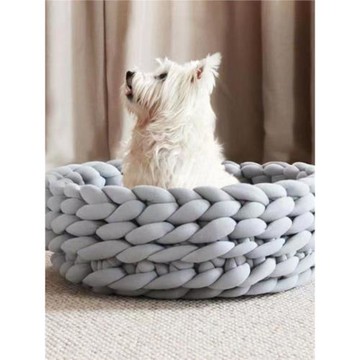 超粗冰島毛線diy貓窩手工編織自制材料包創意寵物狗窩毛線毯子ins