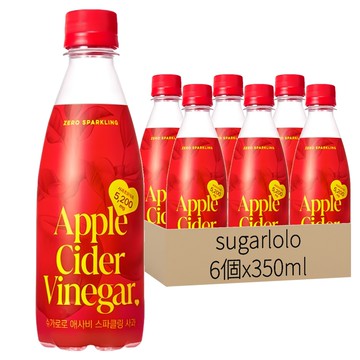 sugarlolo 蘋果醋氣泡飲  350ml  6個