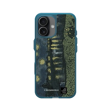 iPhone 17 Clear (相機按鈕) 夜幕藍 - Van Gogh Museum - RHINOSHIELD 二創 - 隆河上的星夜