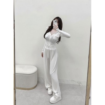 🇰🇷Korea韓國連線·正韓 細閃拉鍊連帽外套+鬆緊長褲兩件式套裝SET 氣質套裝 亮片套裝 細閃套裝 韓國女裝 東大門