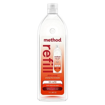 method 美則 極淨效速洗碗精補充瓶 漫步果園  1個  1.4L