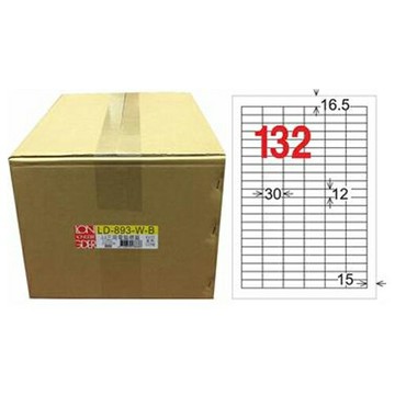 【龍德】A4三用電腦標籤 12x30mm 白色 1000入 / 箱 LD-893-W-B【APP滿額下單4%點數(單一帳號最高1000點)】7/31止