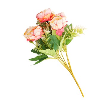 【dayneeds】仿真花藝-牡丹花(6色可選)5支入香檳色