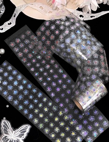 澈虹花堇 PET 紙膠帶 貝殼光 5米卷