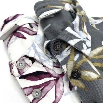 夏季珠地棉舒適透氣polo衫男 碎花T恤休閑體恤衫寬松大碼短袖衫潮