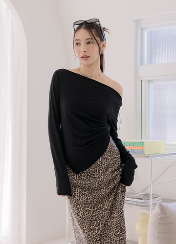 收腰抓皺棉質上衣