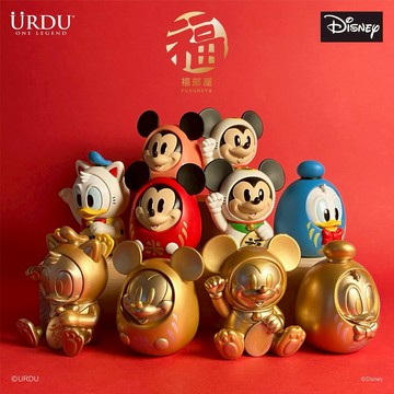 【迪士尼Disney】URDU 福部屋幸運系列S1 米奇&唐老鴨 盲盒(隨機出貨)(拆封不退)【墊腳石】盒玩 公仔擺飾