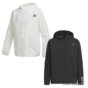 Adidas 連帽外套 男裝 防潑水 防撕裂 白/黑【運動世界】KB5159/KB5157